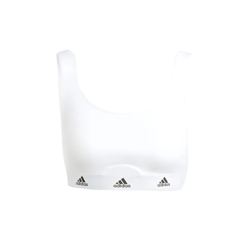 Adidas ACTIVE COMFORT COTTON SCOOP BRALETTE UNDERWEAR Bra Women's White-0