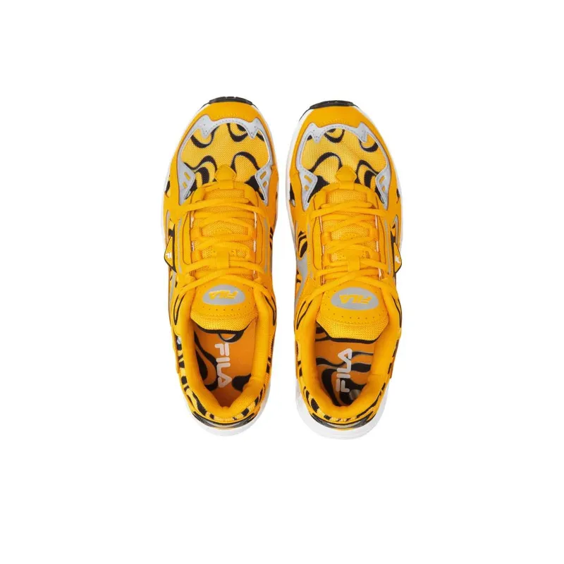 FILA Durable Breathable Low Top Running Shoes Men's Yellow-2