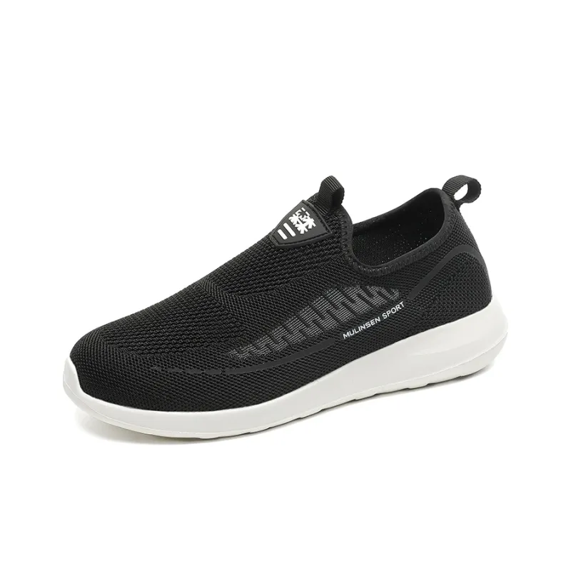 Mulinsen Moisture Wicking, Rebound Height Increasing, Balance, Lightweight Low Top Casual Shoes Women's Black-4