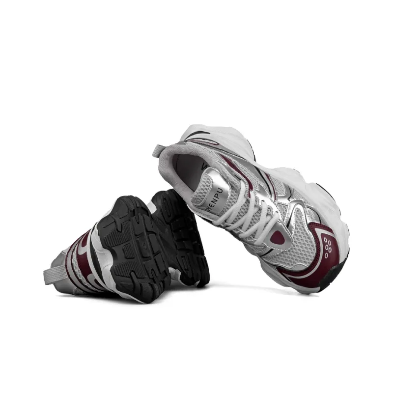 WENPU Cushioning Moisture Wicking Lightweight Low Top Chunky Sneakers Women's-2