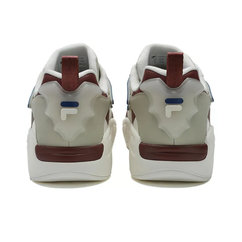 FILA FUSION DESPERADO LOW Low Anti Slip Wear Resistant Low Top Vintage Basketball Shoes Men's White Red-2