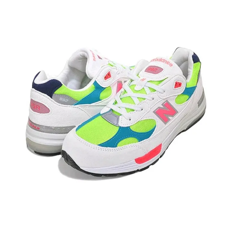 New Balance 992 White Neon Cyan-2