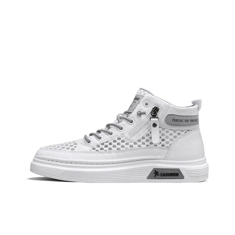 CAHHRRN Breathable Mid-Top Skateboard Shoes Men's-12