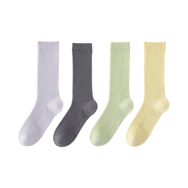 XXLLG Mid Calf Socks Women's 4 Pack-9