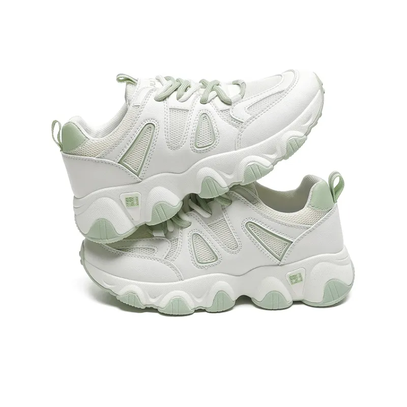 Mulinsen Moisture Wicking, Height Increasing, Balance, Lightweight, Breathable Low Top Chunky Sneakers Women's-1