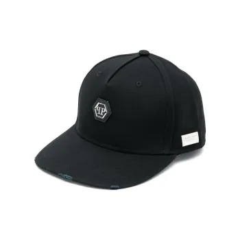 PHILIPP PLEIN Cotton Baseball Caps Men's Black
