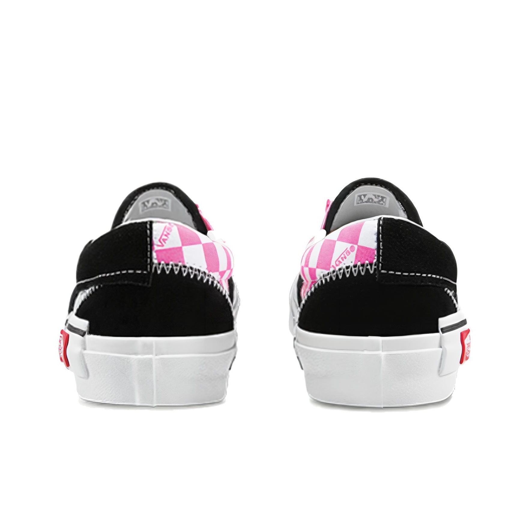 Pink and black checkerboard vans best sale