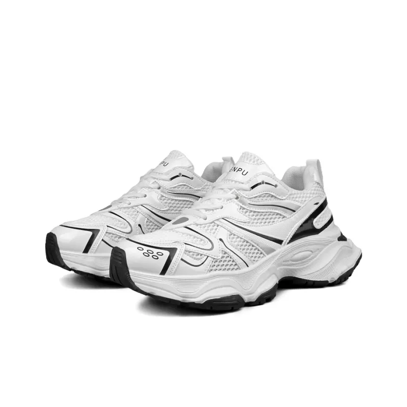 WENPU Cushioning Moisture Wicking Lightweight Low Top Chunky Sneakers Women's-13