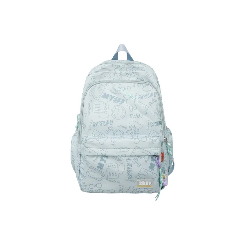 Alcohol Dragon Nylon Backpack Regular Women's Multicolor-6