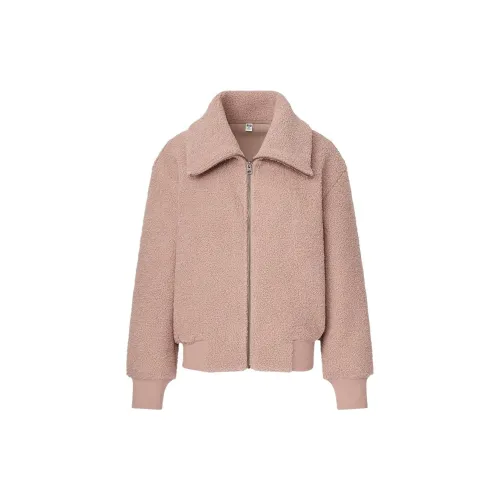 UNIQLO Velvet Jackets Women's Pastel Pink