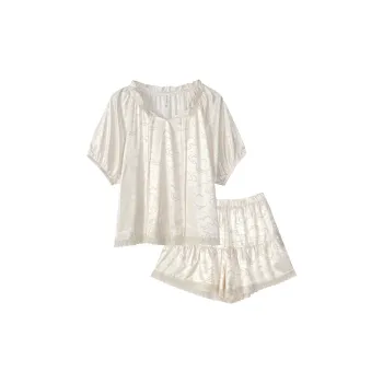 Same Language Pajama Set Women's Jade Fat White Auspicious Cloud