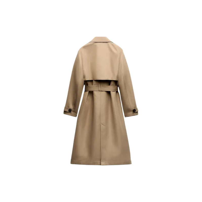 ZARA Trench Coat Women's Light Camel-1