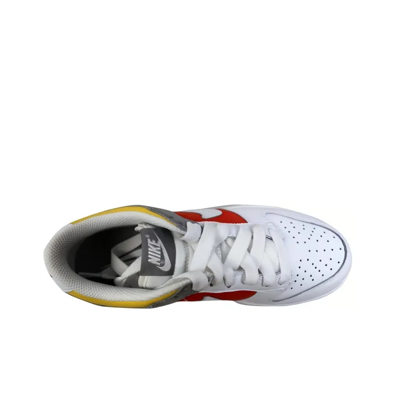 Nike Dunk Low White Engine Red Medium Grey Yellow Women's-3