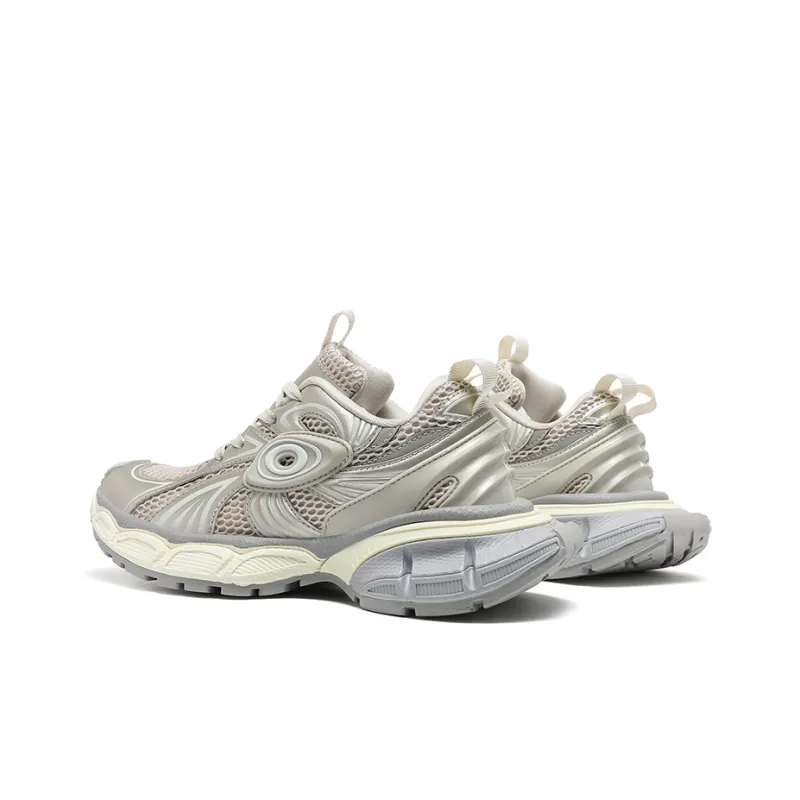 BEILIANYA Chunky Sneakers Unisex Low Top Beige Green/White Gray-18