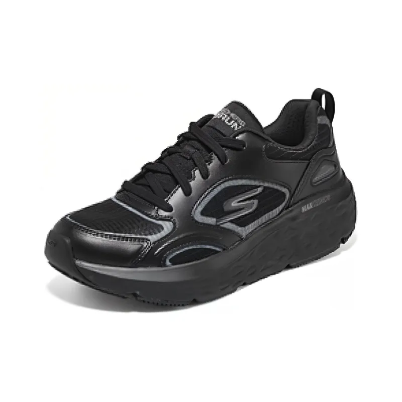 Skechers Cushioning Wear Resistant Low Top Casual Running Shoes Women's Black-2