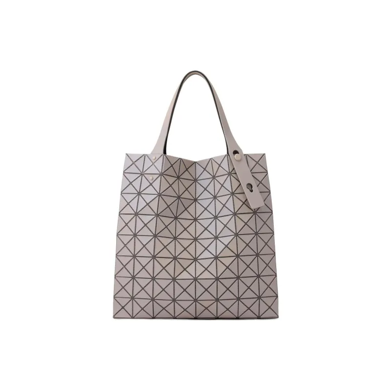 ISSEY MIYAKE Prism Polyester Tote Bag, Shopping Bag, Handbag Women's Gray & Beige-4
