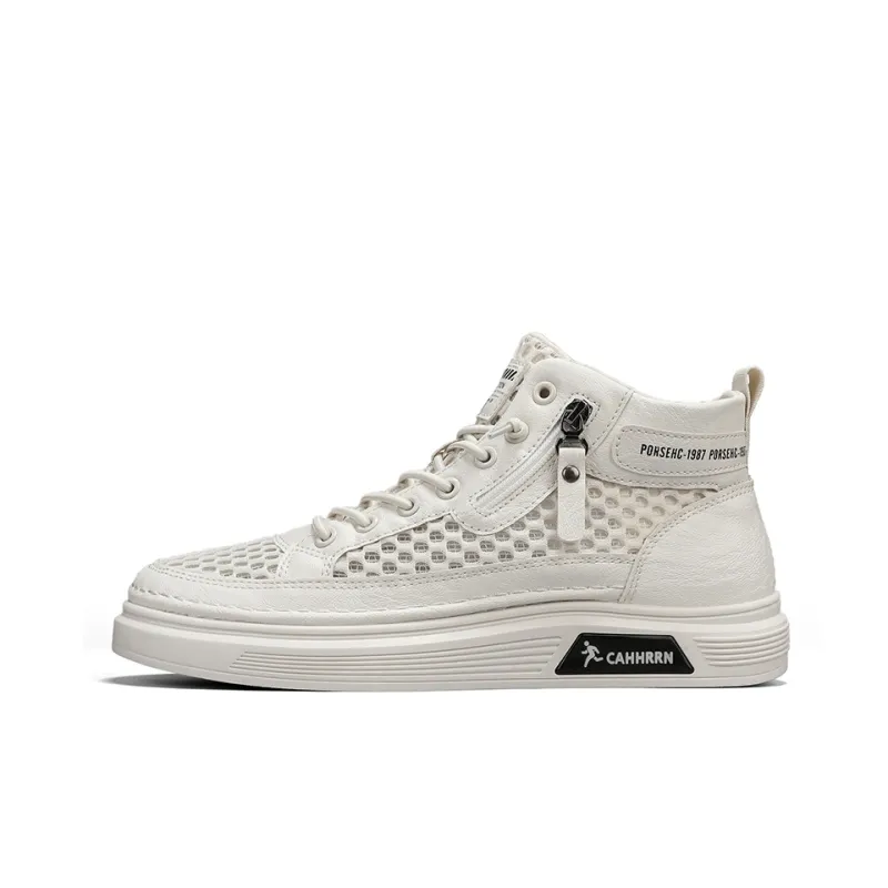 CAHHRRN Breathable Mid-Top Skateboard Shoes Men's-6