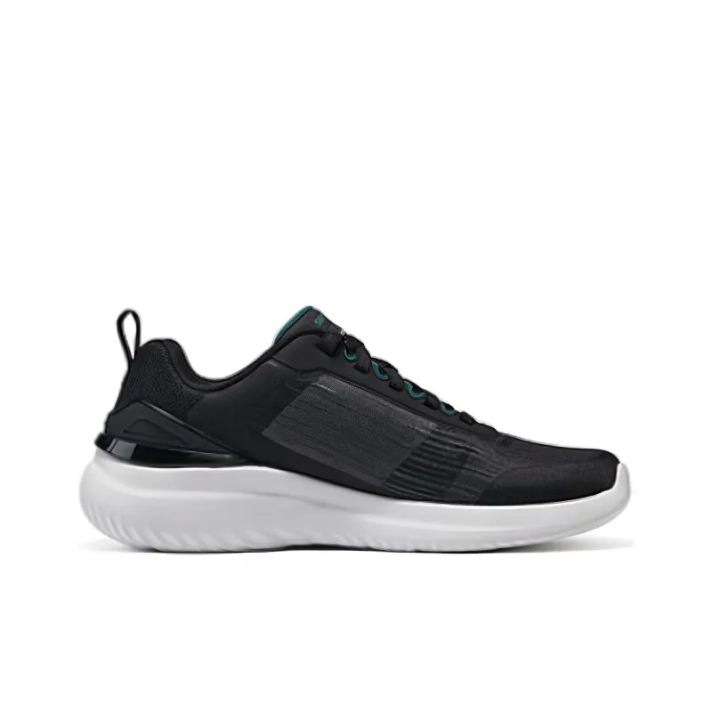 Skechers BOUNDER 2.0 Anti-Slip And Wear-Resistant Breathable Low-Top Casual Running Shoes Men's Black Blue-1