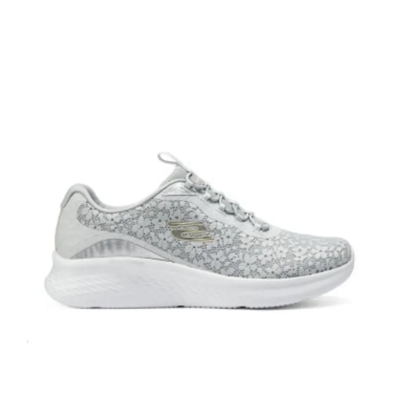 Skechers Shock Absorbers With Slip Resistant And Abrasion Resistant Properties Low Top Running Shoes Women's Light Gray-1