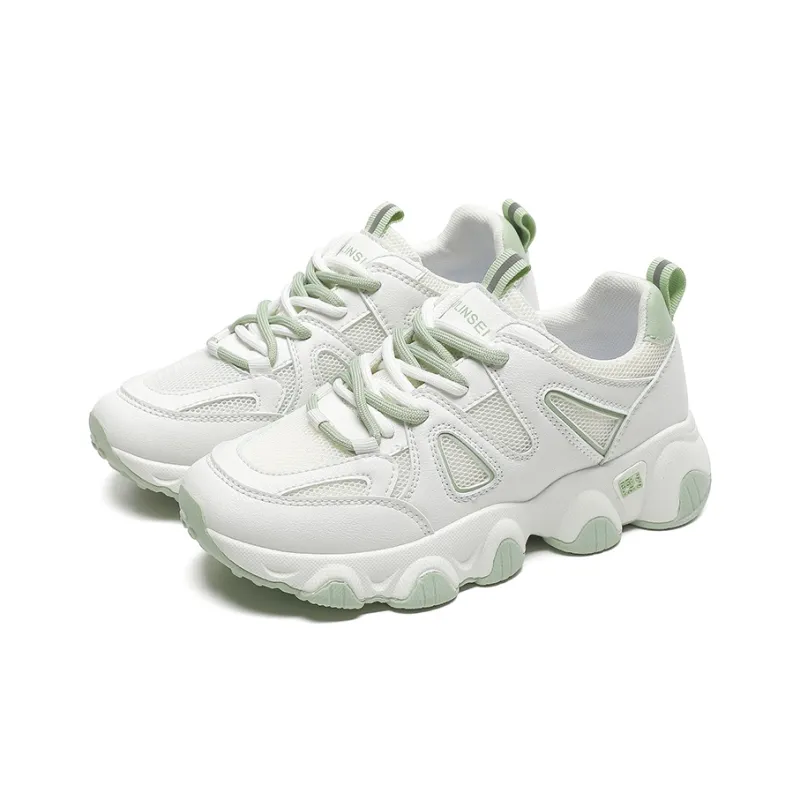 Mulinsen Moisture Wicking, Height Increasing, Balance, Lightweight, Breathable Low Top Chunky Sneakers Women's-2