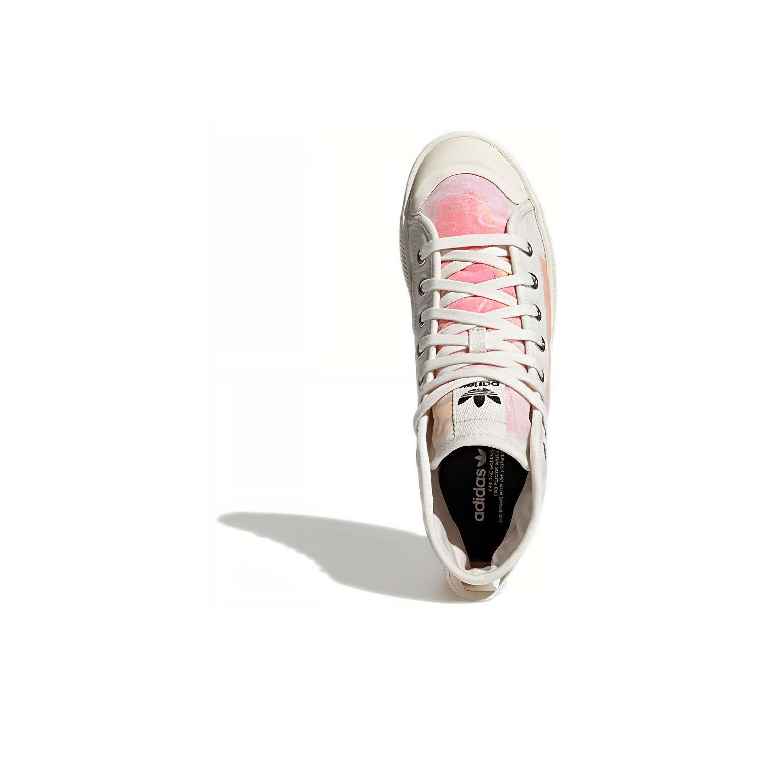 Adidas Originals NIZZA Series Skateboard Shoes Unisex High Top White Pink Orange POIZON