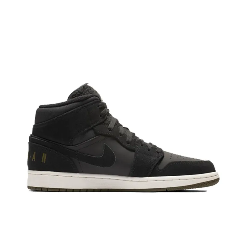 Jordan 1 Mid Black Olive Canvas-1