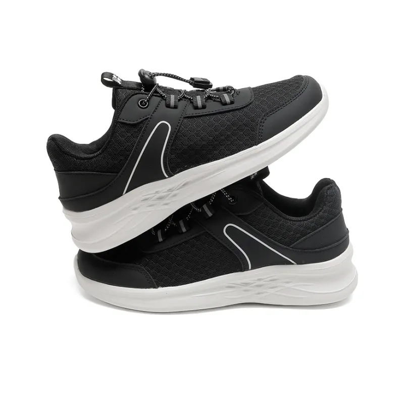 Mulinsen Moisture Wicking, Rebound Height Increasing, Lightweight, Breathable Low Top Casual Shoes Women's Black-3