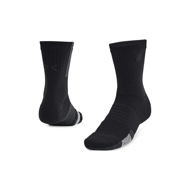 Under Armour Mid Calf Socks Unisex 1 Pack Black-2