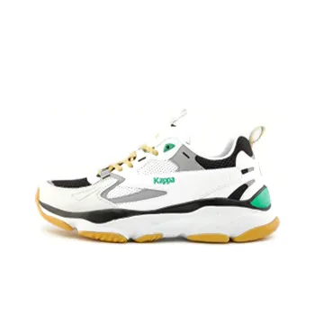 Kappa Cushioning Anti Slip And Wear Resistant Low Top Chunky Sneakers Unisex White Yellow