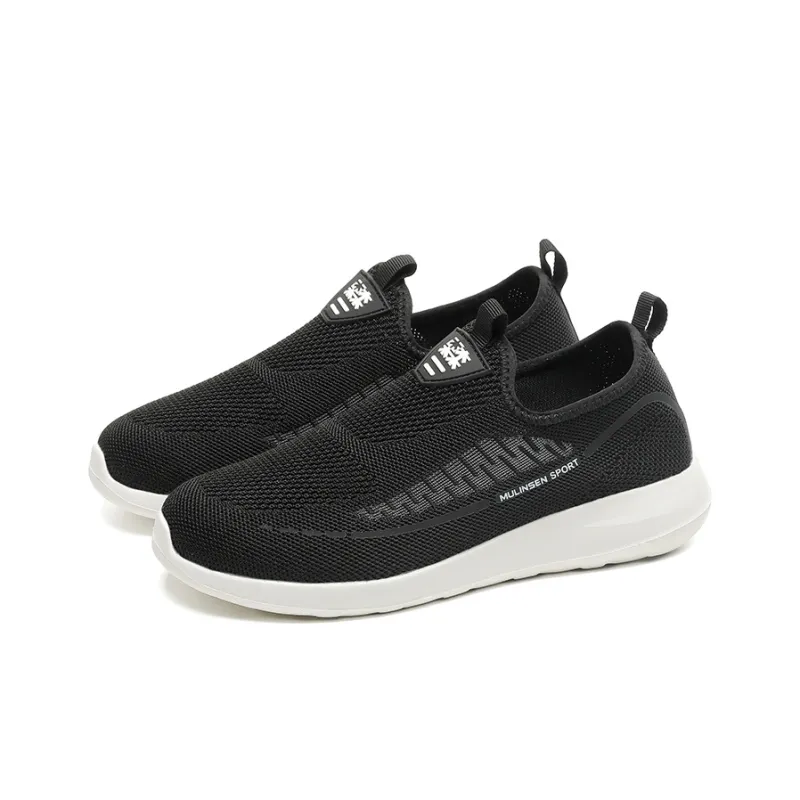 Mulinsen Moisture Wicking, Rebound Height Increasing, Balance, Lightweight Low Top Casual Shoes Women's Black-2