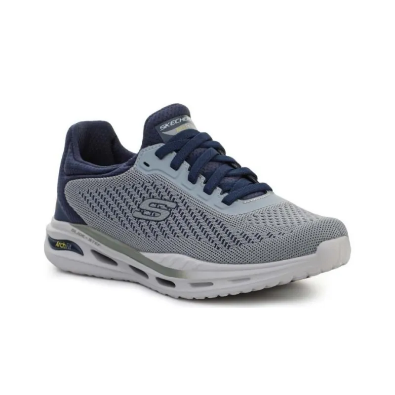 Skechers ARCH FIT ORVAN Cushioning Wear Resistant Low Top Running Shoes Men's Gray Blue-2
