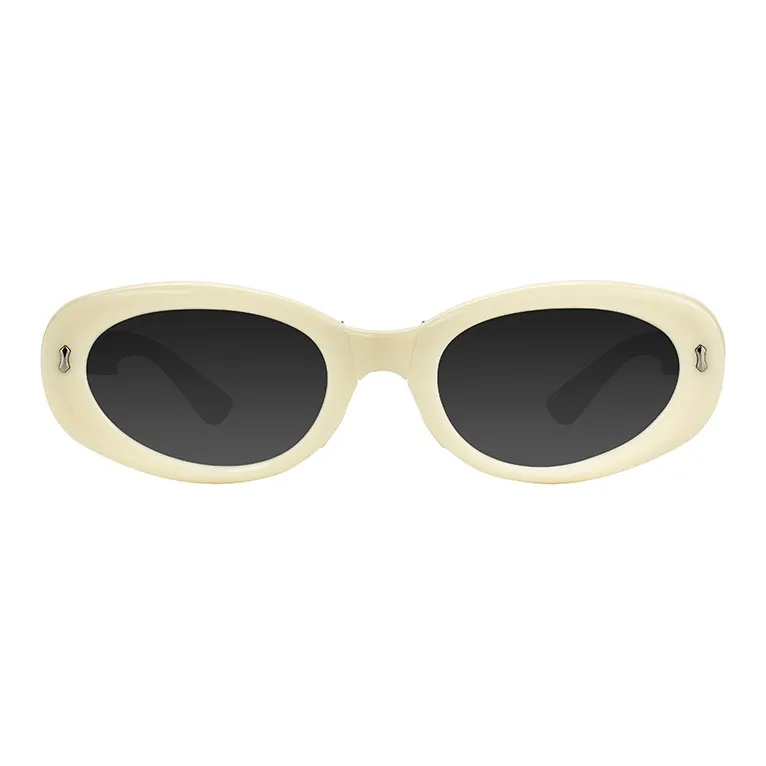 Ournor TR/Memory Plastic Oval Sunglasses Unisex Black-7