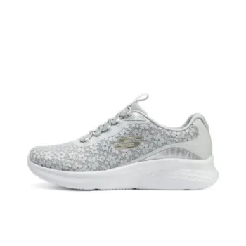 Skechers Shock Absorbers With Slip Resistant And Abrasion Resistant Properties Low Top Running Shoes Women's Light Gray