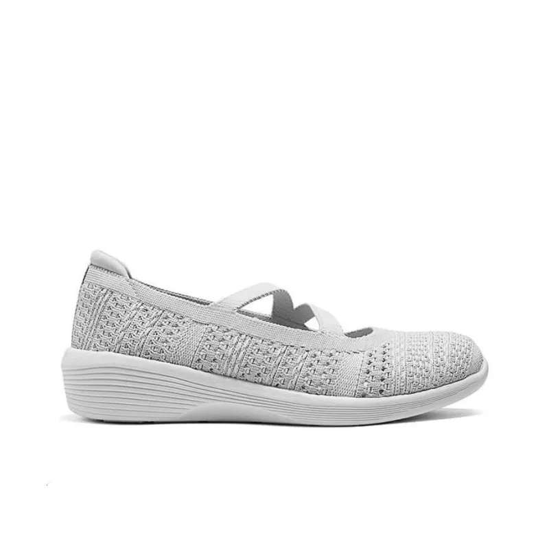 Skechers Anti Slip Wear Resistant Low Top Casual Shoes Women's Light Gray-1
