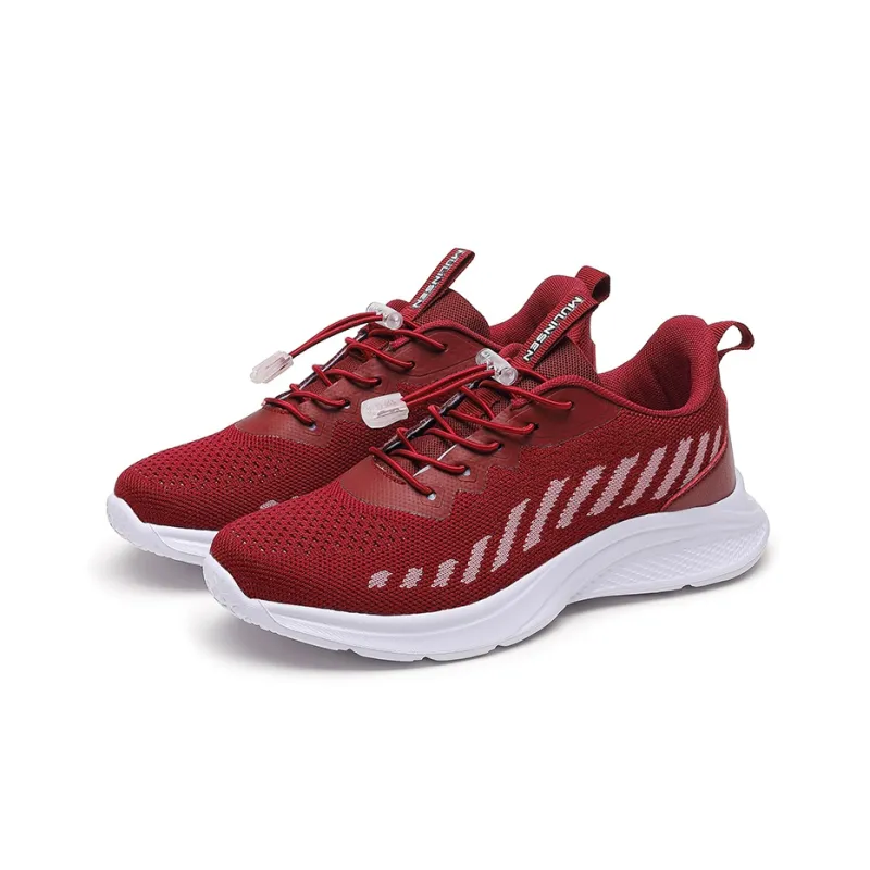Mulinsen Moisture Wicking, Height Increasing, Support, Lightweight, Breathable Low Top Casual Shoes Women's Black Gray-7