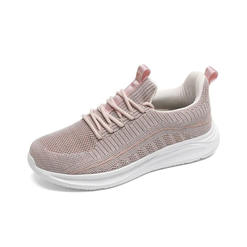 Mulinsen Breathable Quick Dry Support Lightweight Height Increasing Rebound Low Top Running Shoes Unisex Lilac-5