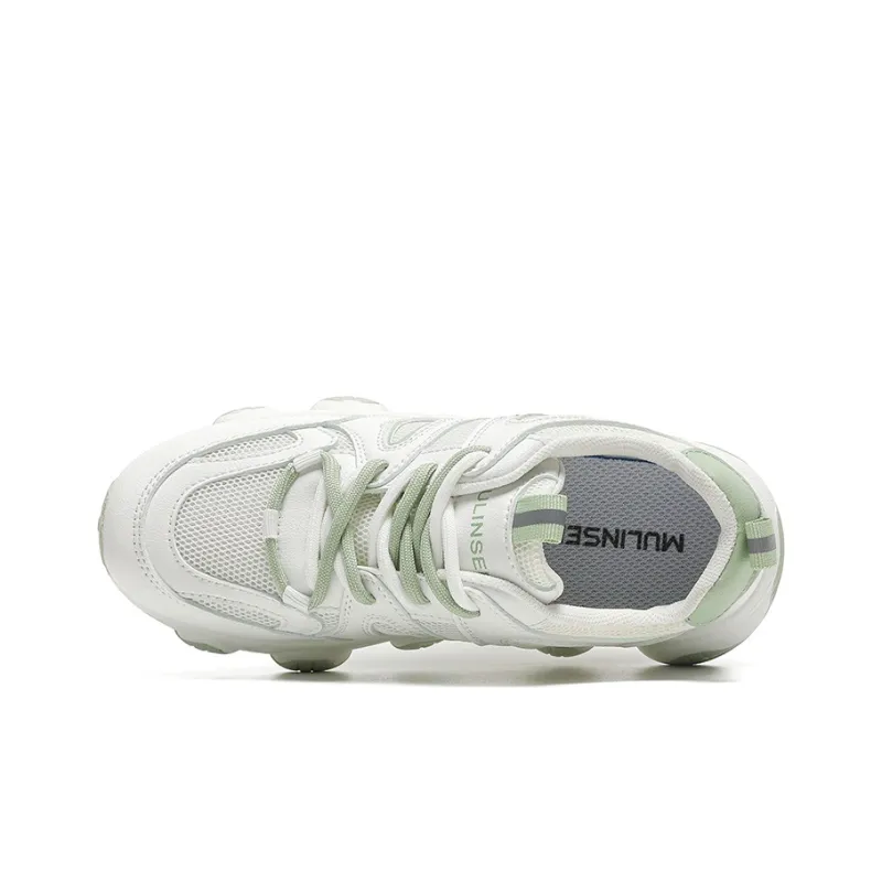 Mulinsen Moisture Wicking, Height Increasing, Balance, Lightweight, Breathable Low Top Chunky Sneakers Women's-3