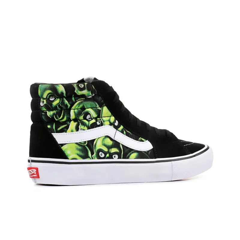 Supreme X Vans SK8 Hi Glow In The Dark Skull Pile-2