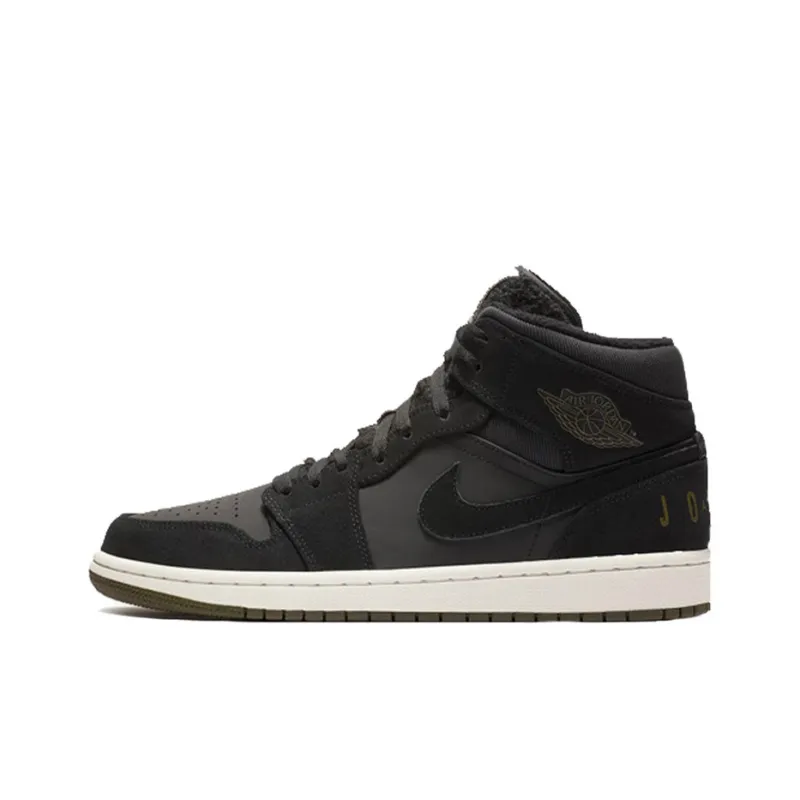 Jordan 1 Mid Black Olive Canvas-0