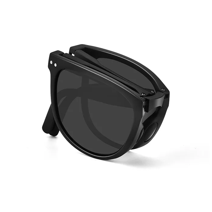 Ournor TR/Memory Plastic Square Sunglasses Unisex Black-2