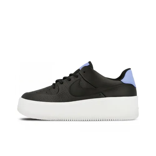 Nike Air Force 1 Skateboard Shoes Women's Low-Top Black/White/Blue