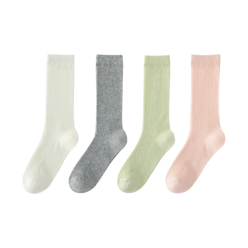 XXLLG Mid Calf Socks Women's 4 Pack-11