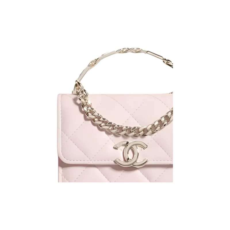 CHANEL 22SS Sheepskin Shoulder Bag, Crossbody Bag, Handbag Mini Women's Pink-4