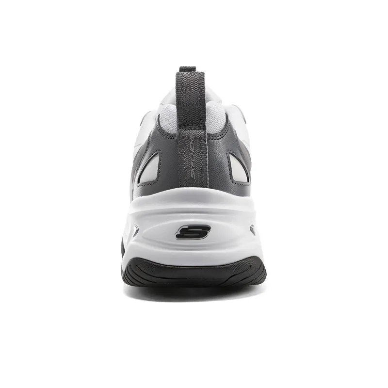 Skechers D'LITES 4.0 Cushioned Anti Slip And Wear Resistant Lightweight Low Top Casual Shoes Men's White Gray-3