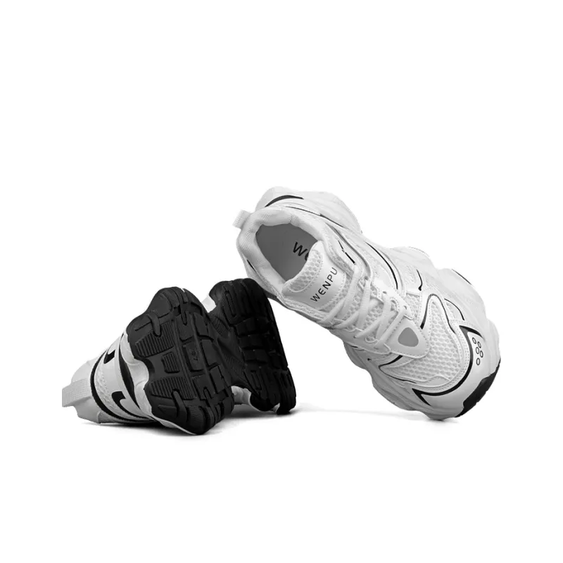 WENPU Cushioning Moisture Wicking Lightweight Low Top Chunky Sneakers Women's-14