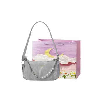 Bansusu PU Portable Crossbody Bag, Shoulder Bag Women's Pink/Silver/Ecru/Black