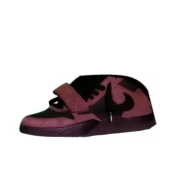 Nike Nike X Travis Scott Co brand Hook Wear Resistant Low Top Vintage Basketball Shoes Men's Black Purple