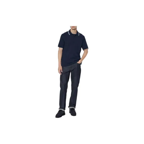 UNIQLO Polo Shirts Unisex Navy Blue