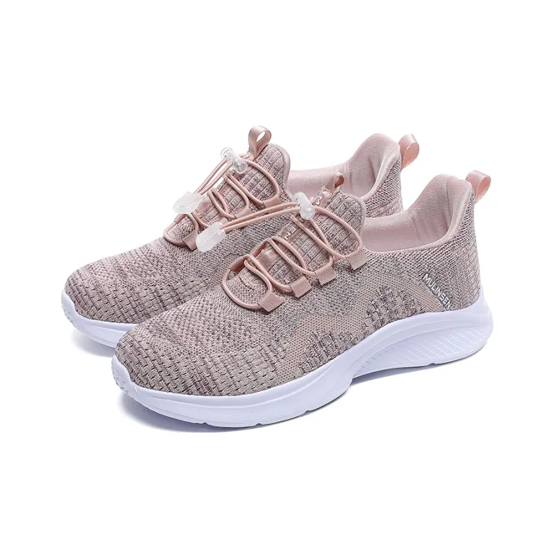 Mulinsen Running Shoes Women's Low Top Black White/Lotus Root Powders/Russet Red-14
