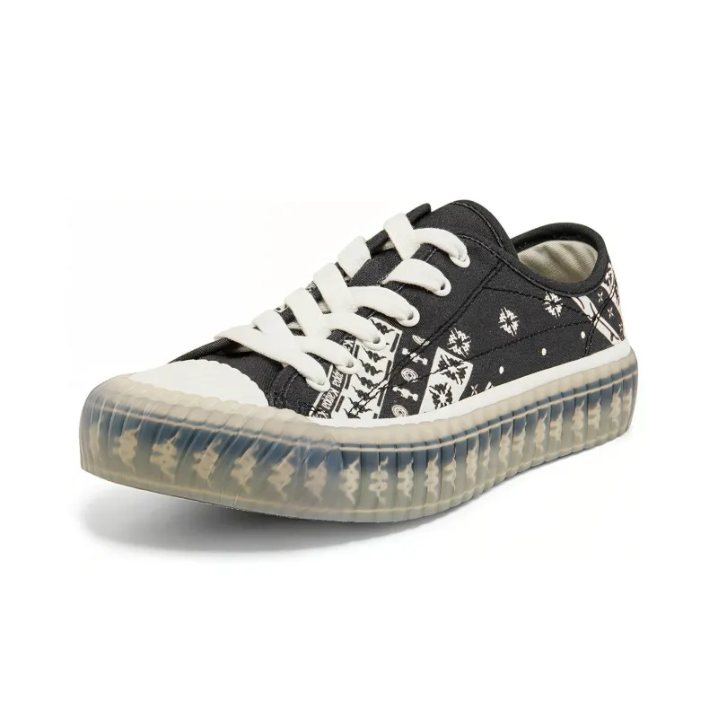 Kappa Low-Top Skateboard Shoes Unisex Black-1